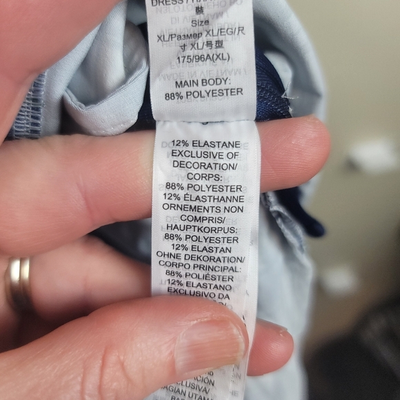 Tory Burch Sport Sleeveless Blue Plaid Pleated Golf Dress size XL - Picture 10 of 13